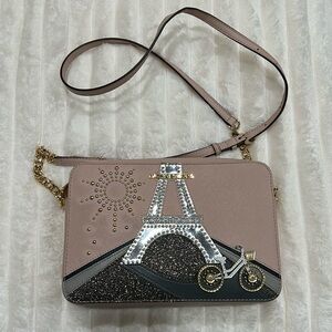Michael Kors pink Eiffel Tower/Paris crossbody